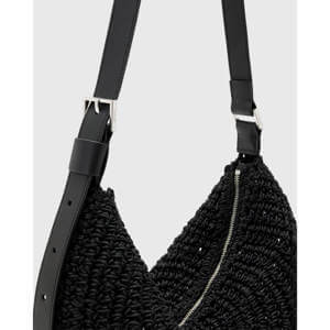 AllSaints Half Moon Waxed Cotton Shoulder Bag